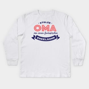 Stolze Oma von einem fantastischen Enkelsohn Kids Long Sleeve T-Shirt